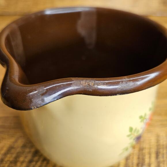 VIntage 1986 Enamel tin Pitcher Mug FTDA Fruit - Picture 5 of 5